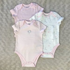 Little Me Bodysuit Bundle Pink Puppy Dog 6 Months